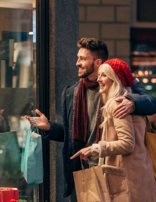 christmas shoppers