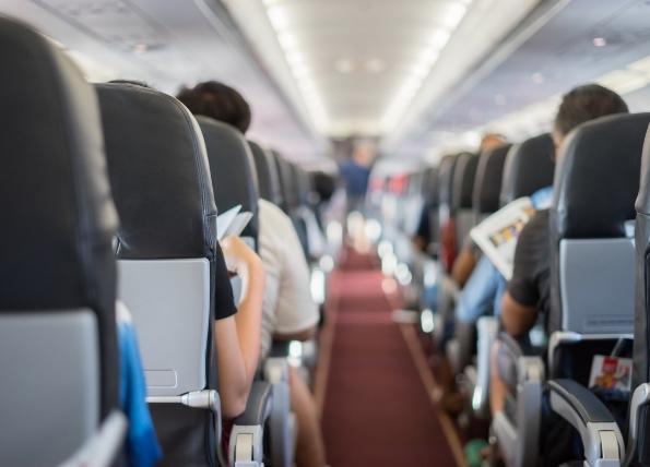 People sitting on a plane