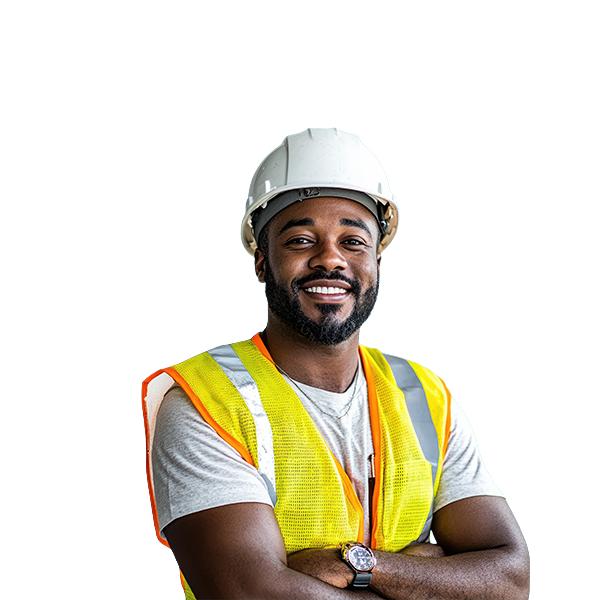 Utility field operations supervisor smiling during site work, symbolizing operational enhancements informed by J.D. Power Key Account Research findings.