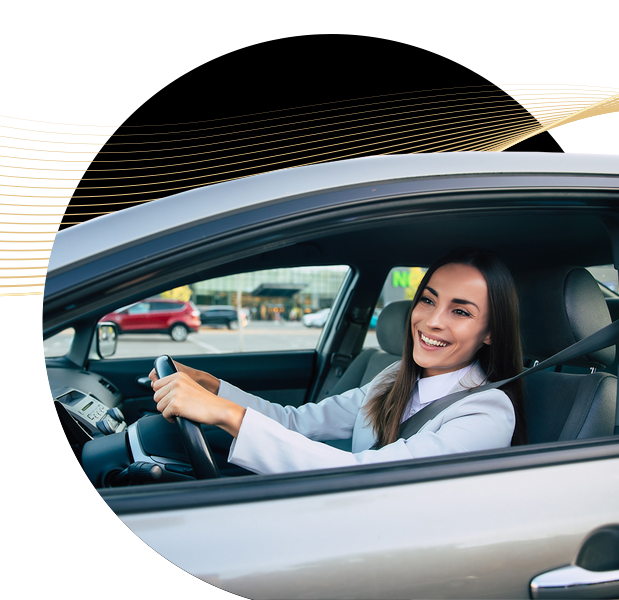 Woman in car
