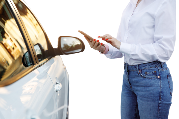 Driver using OEM Mobile App