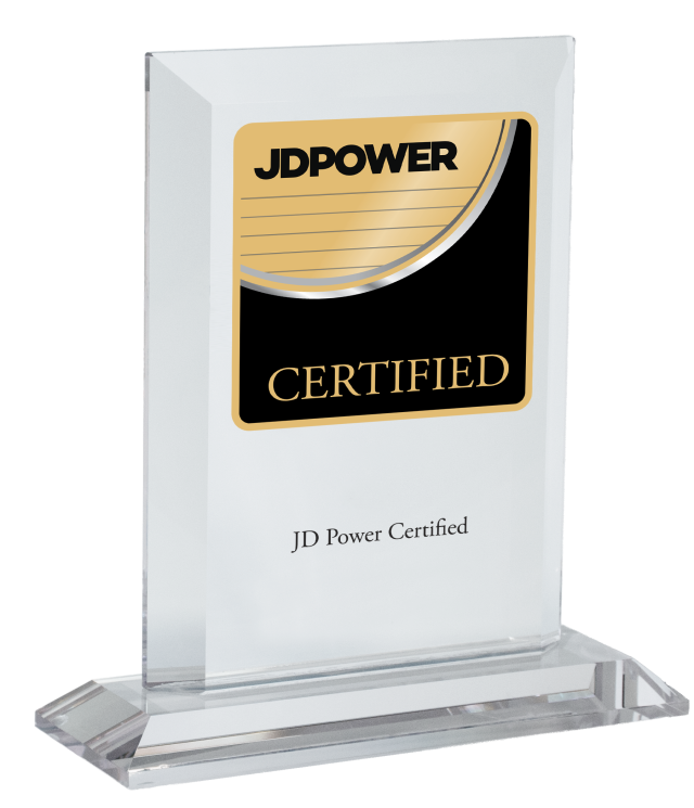 Example of JD Power Certification Trophy 