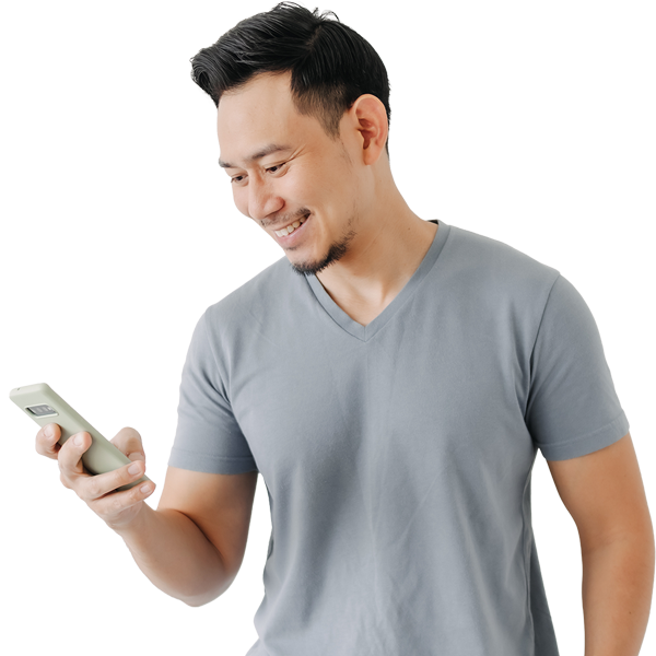 Man viewing JD Power Wireless Carrier Insight on a mobile device