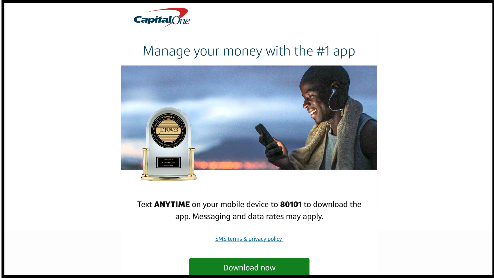 EV App Award Landing Page Example_Capital One
