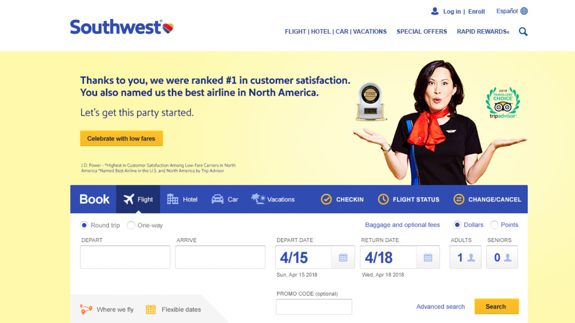 Travel Website Award_Southwest
