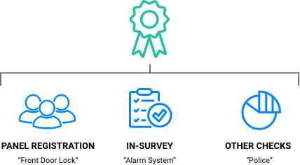 Panel registration, in-survey, and other checks