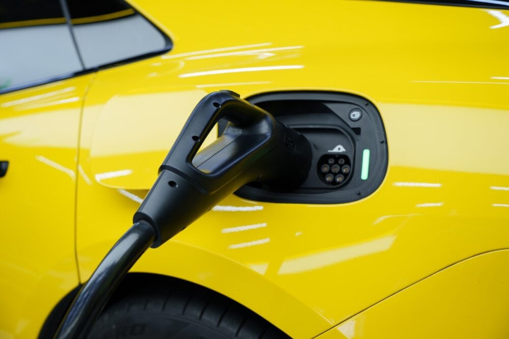 Electric car charging port
