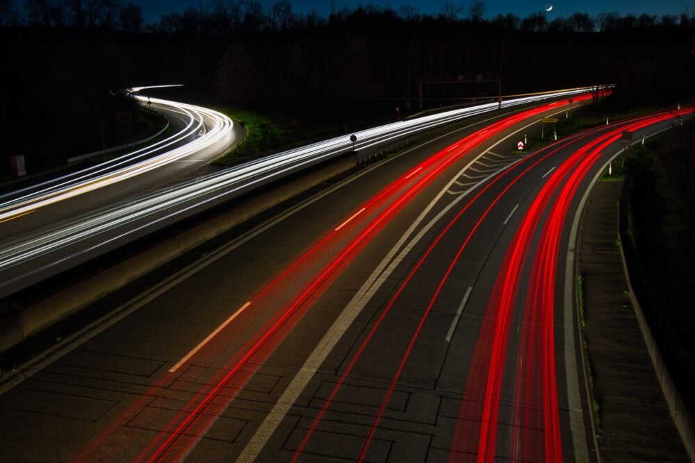 Roads at night
