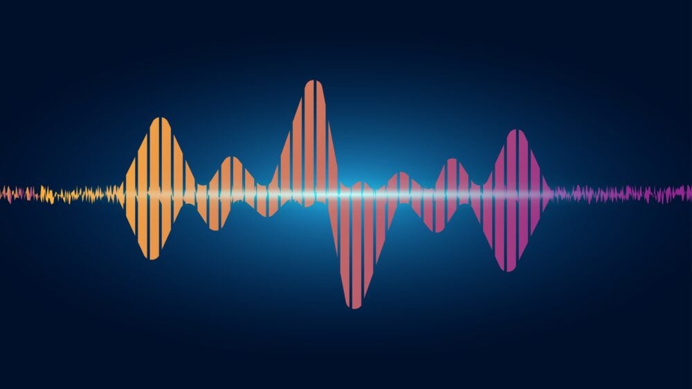 line soundwave abstract background with voice music technology